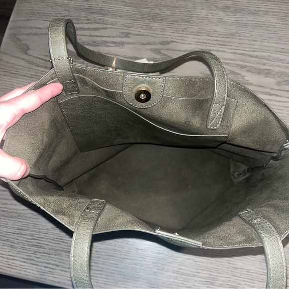 NWT Antik Kraft Olive Green Vegan Leather Tote Bag (1) - Picture 5 of 5